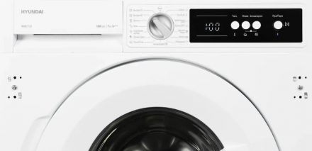 Встраиваемая стиральная машина Hyundai HWM 7121, белая, 7 кг, 1200 об/мин, 15 программ