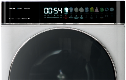 Стиральная машина с сушкой CENTEK CT-1975, 10/6 кг, 1400 об/мин, 10 режимов, с паром