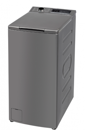 Стиральная машина БИРЮСА WM-MT813/05 M, металлик, с вертикальной загрузкой, 8 кг, 1300 об/мин, инверторная, с паром, 16 программ