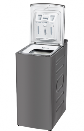 Стиральная машина БИРЮСА WM-MT813/05 M, металлик, с вертикальной загрузкой, 8 кг, 1300 об/мин, инверторная, с паром, 16 программ