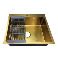 Врезная кухонная мойка 50 см, Fabia Profi 60503, золотой