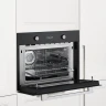 Компактный духовой шкаф Weissgauff OE 449 PDB, чёрный, 44 л, с СВЧ, утапливаемые рукоятки, 13 программ