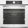 Электрический духовой шкаф Beko BBIM13400WSE, объем 72 л, дисплей, телескопические направляющие