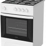 Газовая плита Darina C1001W, эмалированная, 4 конфорки, 50 л, поворотные переключатели, традиционная очистка