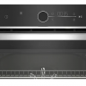 Электрический духовой шкаф BEKO BBIM13400XS, 71л, чёрный, 13 режимов, поворотные переключатели, каталитическая очистка (задняя панель), телескопические направляющие