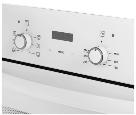 Духовой шкаф GEFEST 622-02 Б S, белый, телескопические направляющие, 4 режима, объём 55л 