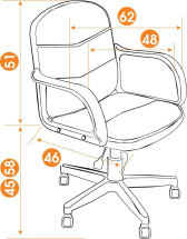 Компьютерное кресло TetChair Багги 9558 офисное, обивка: текстиль/искусственная кожа, цвет: черный/серый
