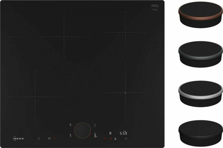 Индукционная варочная панель NEFF T56PYF4C0 , стеклокерамика,Съемный переключатель TwistPad Flex