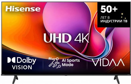 Телевизор HISENSE 43A6Q SMART TV 4K UHD 60Hz MEMC DVB-T DVB-T2 DVB-C DVB-S DVB-S2 USB WiFi