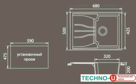 Кухонная мойка GranFest Standart GF-S680L