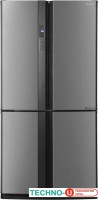Многодверный холодильник Sharp SJ-EX98FSL, 605 л, внешнее покрытие-металл, пластик, размораживание - No Frost, дисплей, 89.2 см х 183 см х 77.1 см