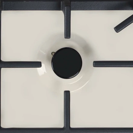 Варочная панель GEFEST 1212 К55,конфорок - 4 шт, решетки - чугун, панель - эмалированная сталь, электроподжиг, газ-контроль, бежевый