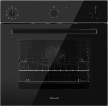 Духовой шкаф Weissgauff EOV 206 SB Black Edition, чёрный,  64 л, эмаль легкой очистки, переключатели поворотные