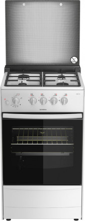 Газовая плита DARINA 1B1 GM441 018 W, электроподжиг, 4 конфорки, эмалированная, 50 л