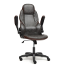 Компьютерное кресло TetChair Bazuka 13084 офисное, обивка: искусственная кожа, цвет: серый/коричневый