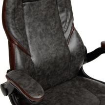 Компьютерное кресло TetChair Bazuka 13084 офисное, обивка: искусственная кожа, цвет: серый/коричневый