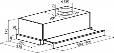 Кухонная вытяжка LEX Hubble 500 (белый)