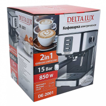 Рожковая помповая кофеварка Delta Lux DE-2001