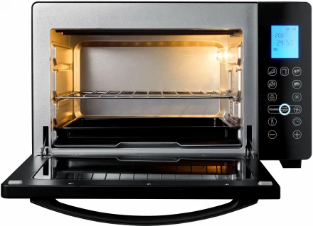 Мини-печь HYUNDAI MIO-HY096, сенсорное управление, 28 л, 1.6 кВт, до 250 градусов