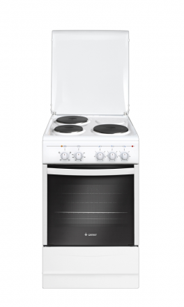 Электрическая плита GEFEST 5140, белый, эмалированная, A, 3 зоны приготовления, 55 л