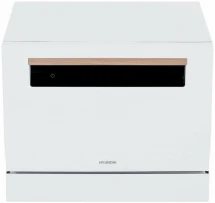 Посудомоечная машина Hyundai DT304, компактная, настольная, загрузка комплектов посуды 6, 7 программ