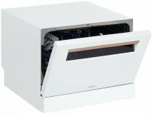 Посудомоечная машина Hyundai DT304, компактная, настольная, загрузка комплектов посуды 6, 7 программ