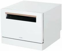 Посудомоечная машина Hyundai DT304, компактная, настольная, загрузка комплектов посуды 6, 7 программ