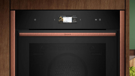 Духовой шкаф Neff B69VS7MY0, чёрный, SLIDE &amp; HIDE, 71 л, пиролиз, сенсорные Full Touch Control, телескопические направляющие
