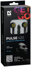 Наушники Defender Pulse 420 (черный/желтый) [63421]