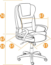 Компьютерное кресло TetChair Барон 9779 для руководителя, обивка: искусственная кожа, цвет: бежевый