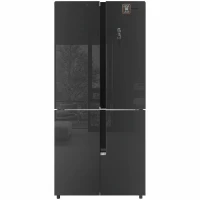 Холодильник Weissgauff WCD 450 Inox Glass NoFrost Inverter, 468 л, No Frost, 83х183.40х66.20 см