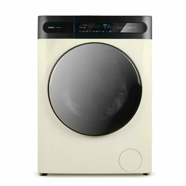 Стиральная машина с сушкой CENTEK CT-1958, бежевая, 1400 об/мин, 8/5 кг, 11 режимов, инверторная