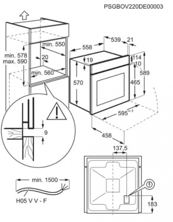 Духовой шкаф электрический Electrolux EOF3H40BW, белый, 8 режимов, 65 л, паровая очистка