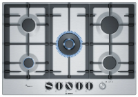 Газовая варочная панель Bosch PCQ7A5M90R, серебристый