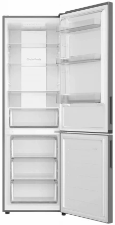 Двухкамерный холодильник Candy CFN6185S серебристый, No Frost, 12 кг/сут, A