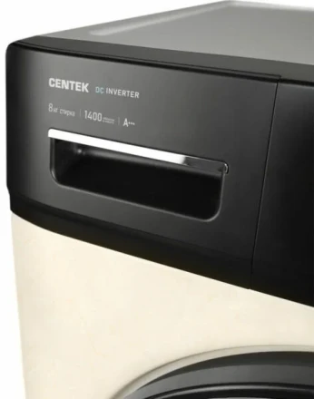 Стиральная машина CENTEK CT-1959 бежевая, 8 кг, 1400 об/мин, 16 режимов, инверторная