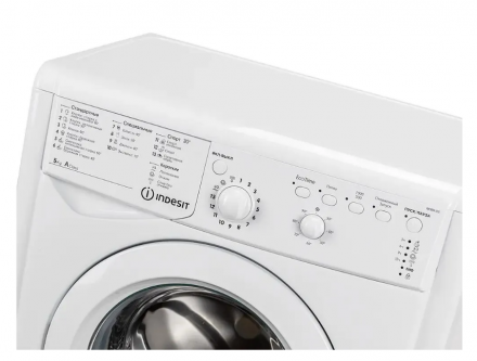 Стиральная машина Indesit IWSB 5105, белая, 16 программ, 5 кг, 1000 об/мин, класс А