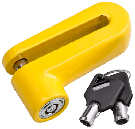 Велозамок на дисковый тормоз STELS 83211 жёлтый