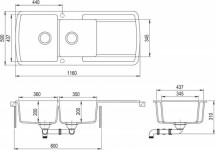 Кухонная мойка Aquasanita Lira SQL201AW (ora 112)