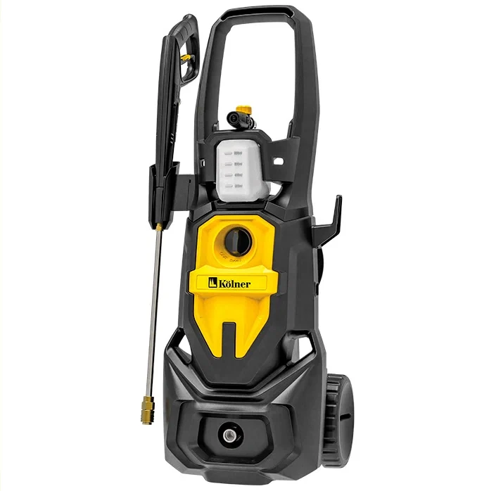 Мойка высокого давления KOLNER K195 LUX, 2700Вт, 195бар, 500л/ч, катушка, черная, желтая