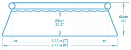 Надувной бассейн Bestway 57265 (244х66)