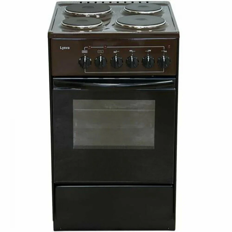 Электрическая плита Лысьва ЭП 401 CT коричневый, эмалированная, 4 конфорки, 57 л, традиционная очистка, поворотное управление