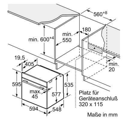 Электрический духовой шкаф с микроволнами Bosch Serie 8 HNG978NB1, черный, пиролитическая очистка