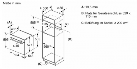 Электрический духовой шкаф с микроволнами Bosch Serie 8 HNG978NB1, черный, пиролитическая очистка