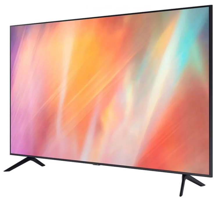 55" Телевизор Samsung UE55AU7100U LED, HDR (2021), черный