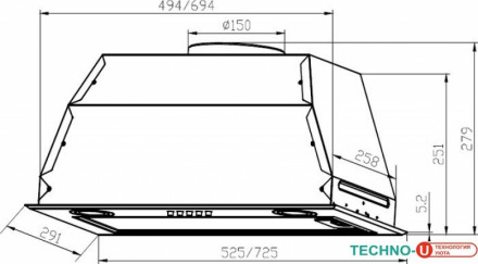 Кухонная вытяжка LEX GS Bloc P 600 (нержавеющая сталь)