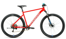 Велосипед FORWARD SPORTING 29 XX D (29&quot; 9 ск. рост. 17&quot;) 2022, красный/синий, RBK22FW29983
