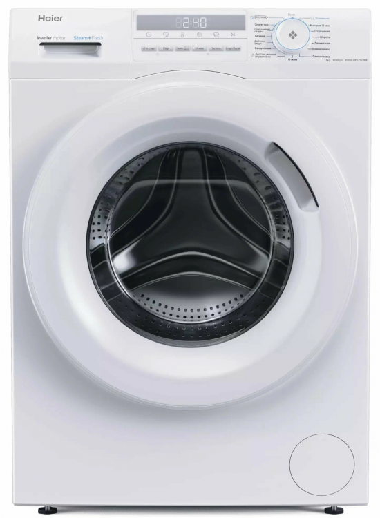 Стиральная машина Haier HW60-BP12929BE, 6 кг, 1200 об/мин, инверторная, 15 программ, с паром 