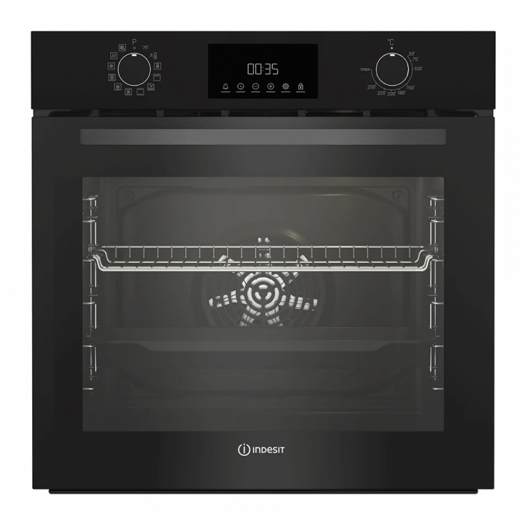 Духовой шкаф INDESIT IBFTE 3844 J BL, гриль/конвекция, черный
