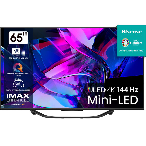 Телевизор 65" HISENSE 65U7KQ черный